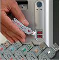 Lindy USB Port Blocker KIT Blue Nøkkel og 4 låser